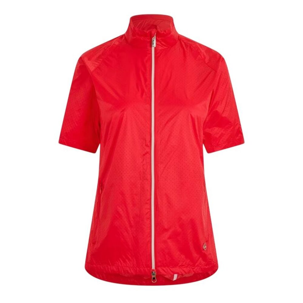 Calvin Klein Womens/Ladies Perforated Regular Golf Windbreaker / Poppy
